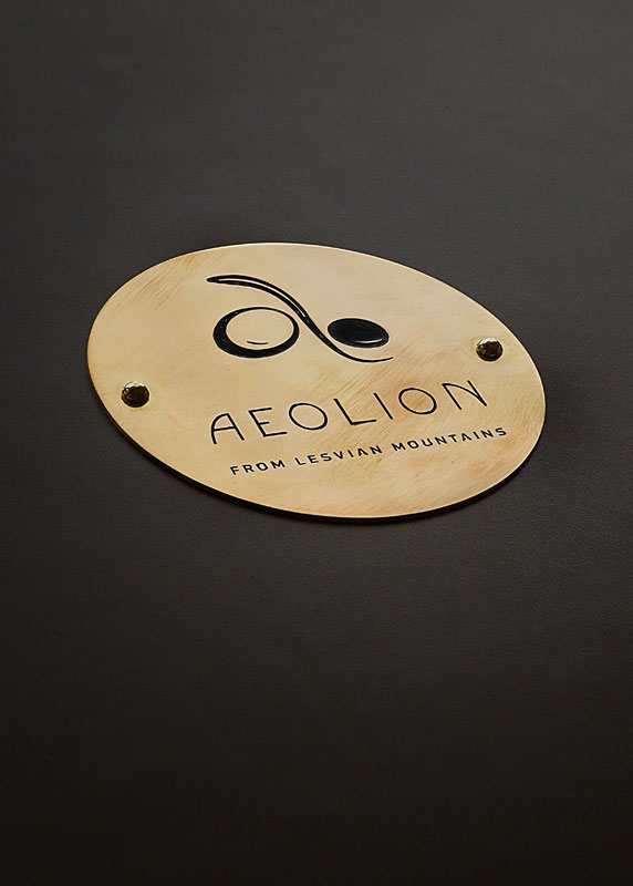 aeolion wooden emblem with laser engraving